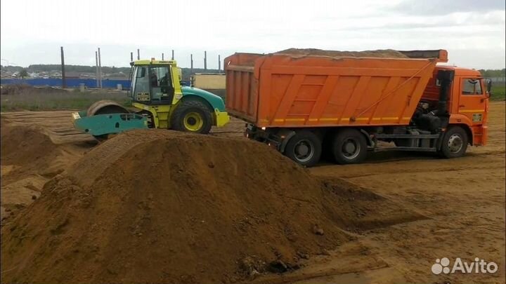 Доставка, перевозка, песок, щебень, пгс