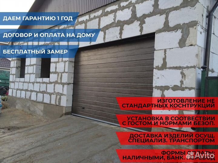 Автоматические секционные гаражные ворота