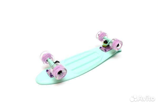 Скейтборд детский светящиеся колёса новый