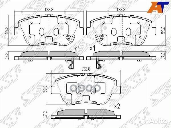 Колодки тормозные перед KIA optima 10