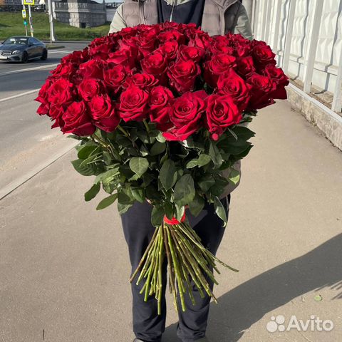 Цветы оптом розы 70см