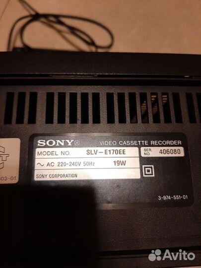 Видеомагнитофон sony slv-e170ee