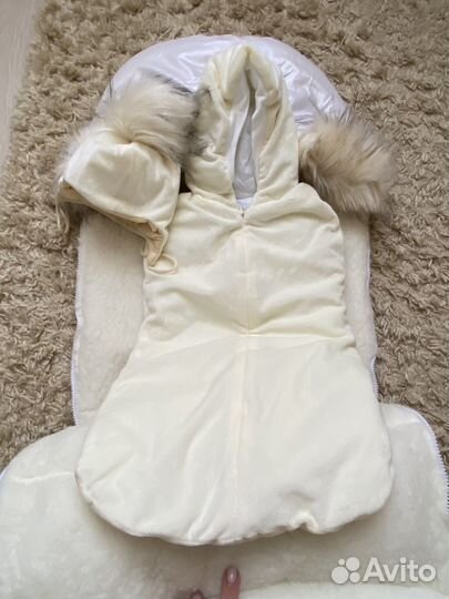 Зимний конверт на выписку для новорожденных