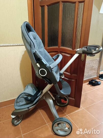 Коляска Dsland - Stokke 2В1 V8 цвет серый джинс