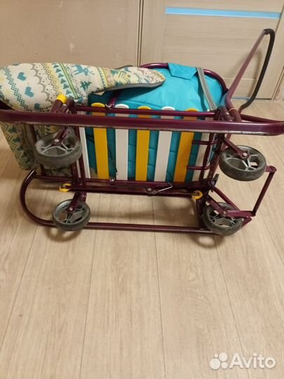 Детские санки с колесами, бу