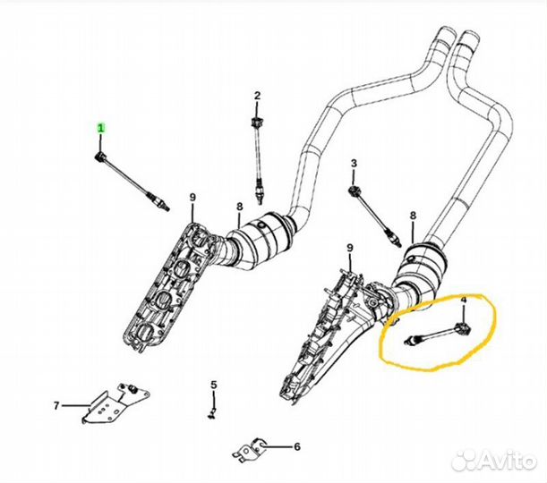 Б/У Датчик кислорода лямбда зонд В хорошем