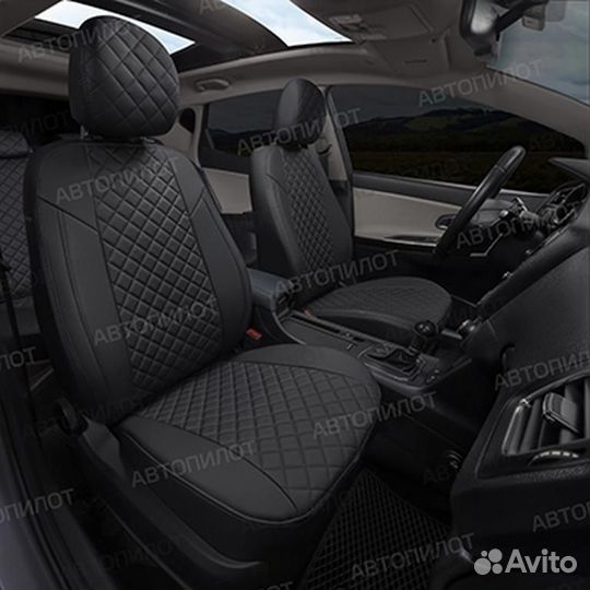 Авточехол экокожа-ромб Citroen C4 купе 2004-2011