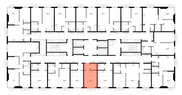 Квартира-студия, 19,8 м², 19/33 эт.