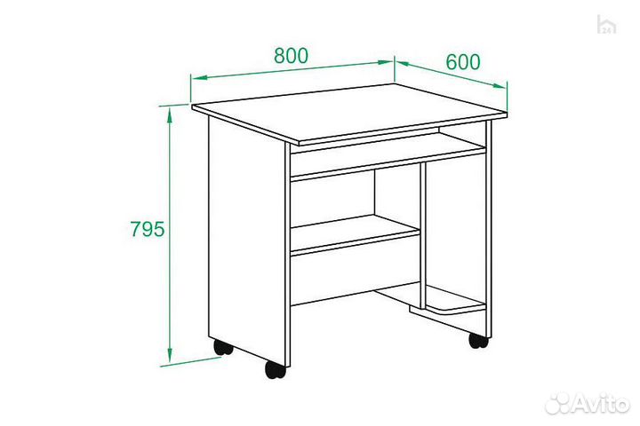Стол компьютерный кст-10.1