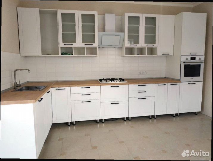 Кухонный гарнитур белый модульный новый