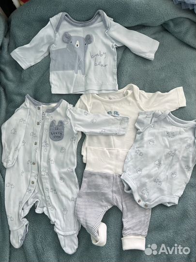 Пакет детской одежды на мальчика 56-68 (0-6 мес)