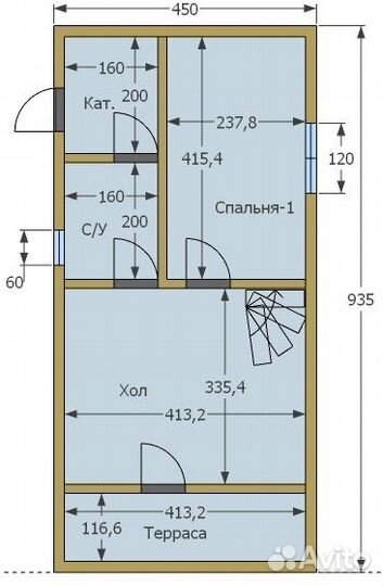 Каркасный дом проекта 