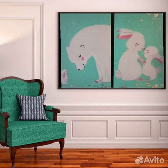 Интерьерная картина на холсте в детскую комнату