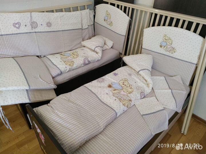 Детская кровать-трасформер + матрас, 1 шт