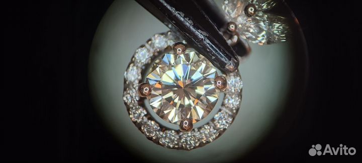 Серьги с бриллиантами в стиле Фаберже, экспертиза