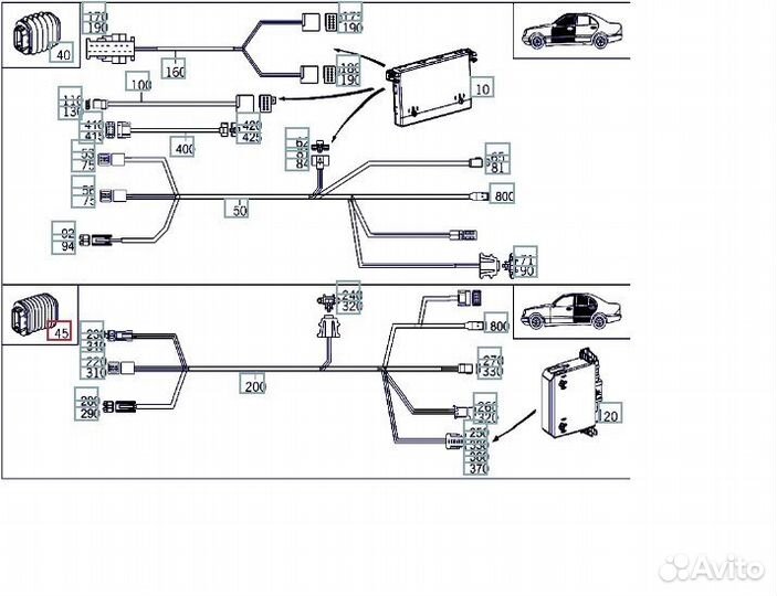 Короб проводки Mercedes-Benz C-Class W203