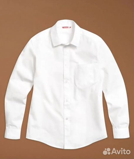 Рубашка белая для мальчика 140-146