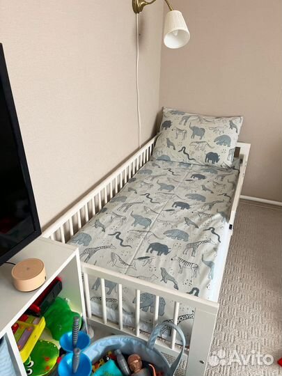 Кровать детская с бортиком икеа гулливер