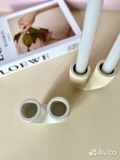 Подсвечник гипсовый ручной работы