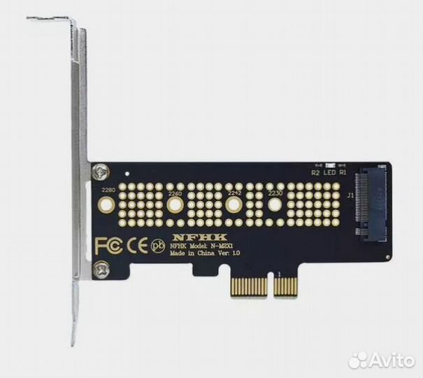 Контроллер Адаптер M2 NVMe PCIe X1, X4-X16