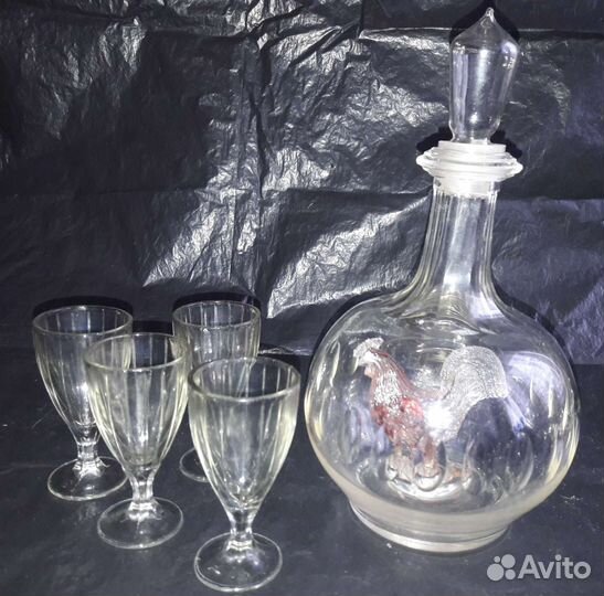 Лафитник Графин с петухом внутри СССР