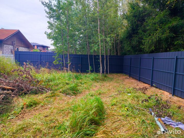 Заборы из профнастила и штакетника