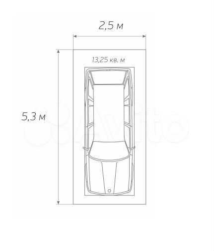 Машиноместо, 13 м²