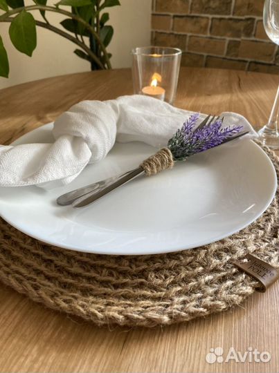 Салфетка из джута, кухня, столовая, декор