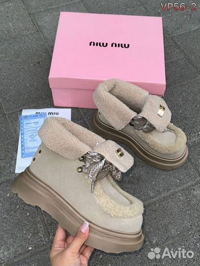 Ботинки зимние женские MIU MIU