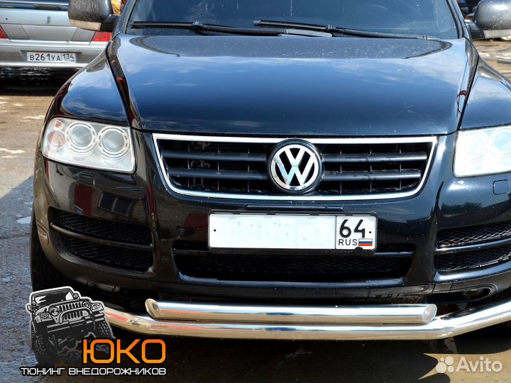 Защита переднего бампера Volkswagen Touareg