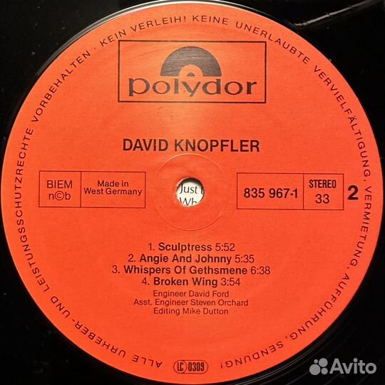 David Knopfler – Lips Against The Steel (1988г.)