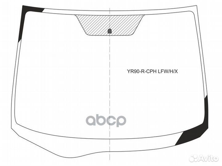 Стекло лобовое с обогревом щеток (без коннектор