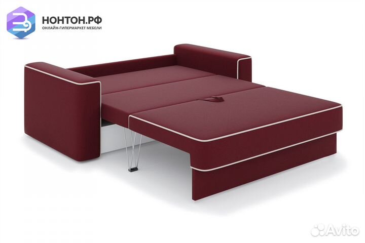 Диван еврокнижка Берген бордовый