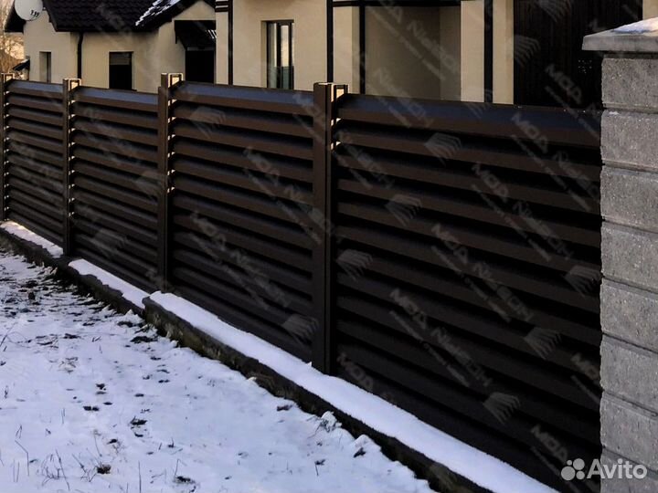 Забор жалюзи еврожалюзи