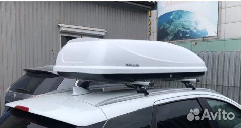 Бокс на крышу Koffer Bonus 425 белый матовый