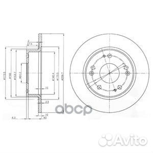 Диск тормозной honda accord 2.0-2.4 03- задний