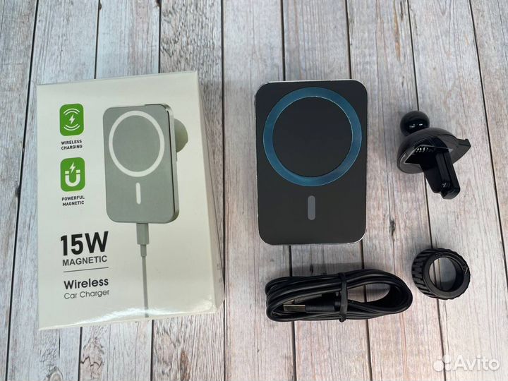 Магнитный держатель беспроводная зарядка