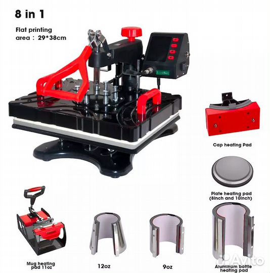 Термопресс для сублимации 8в1, P8100/D001, новый