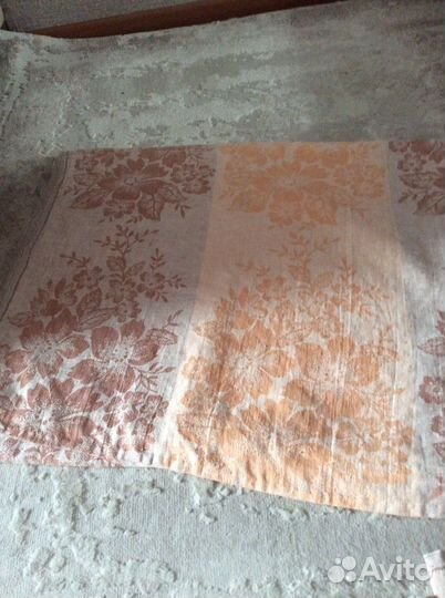 Шторы - лён, 2 шт., винтаж, СССР