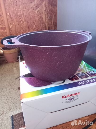 Кастрюля алюминиевая с крышкой Kukmara 6л