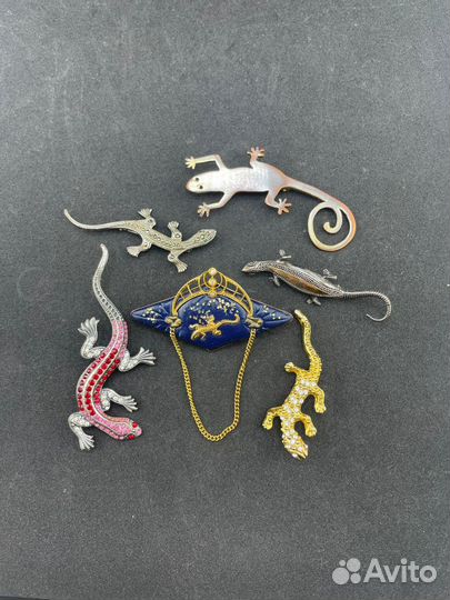 Брошь ящерица саламандр серербро винтаж Европа