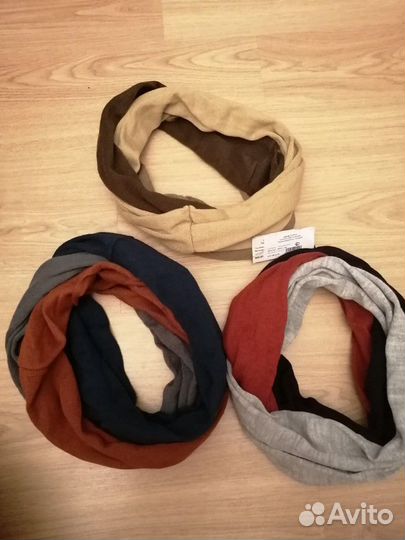 Шарф-снуд, комплект шапка и шарф