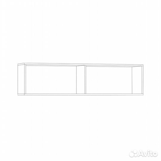 Шкаф навесной Ливерпуль, цвет ясень ваниль/белый, шхгхв 140х31,4х35 см