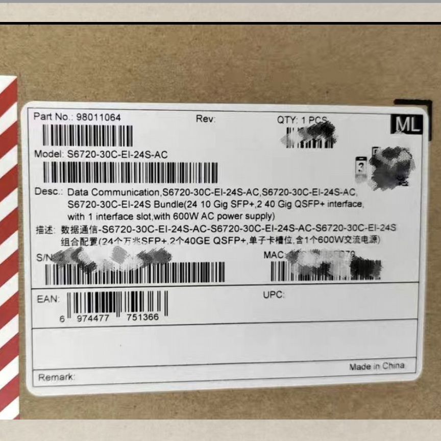 [S6720-30C-EI-24S-AC] Коммутатор Huawei (С Бп 600w) S6720-30c-Ei-24s-Ac