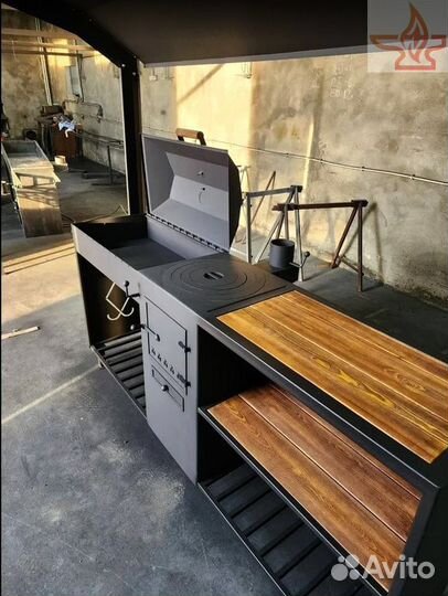 Мангал с крышей 4в1