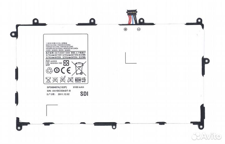 SP368487A(1S2P) Samsung Galaxy Tab 8 6800mAh