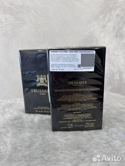 Trussardi Uomo 30 мл Оригинал