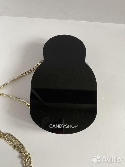 Клатч Candy shop матрешка черный на цепочке