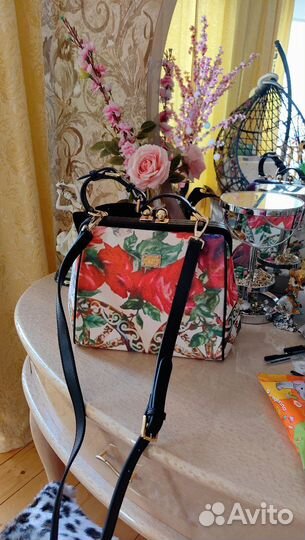 Саквояж сумка dolce Gabbana цветы