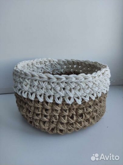 Корзина джутовая